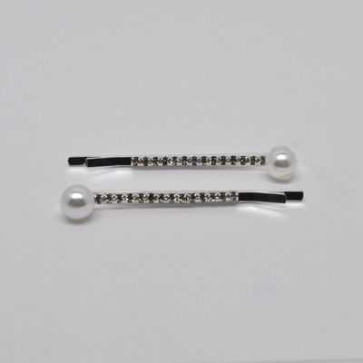 J1769H1S CRY/S W&#39; PEARL  BOBBY PINS
