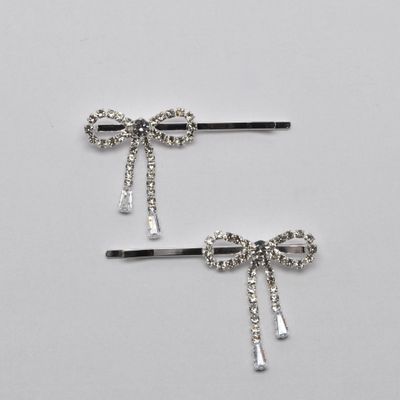 J2062H1S CRY/S 2 PIECE SET W&#39; BOW  BOBBY PINS