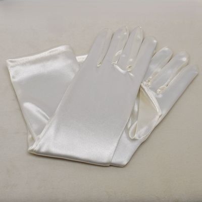B0108G40 8&quot; IVORY SATIN GLOVES