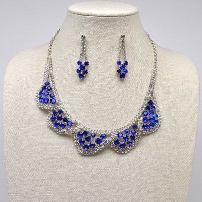 SX6013S12S1 SAPPH/SIL 5 SCALLOP CLUSTER SE