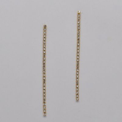 JL1005E1G CZ/G 4&quot; LONG 3MM RND STNS EAR