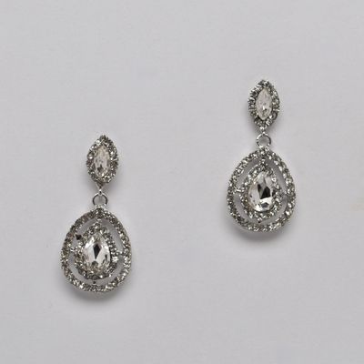 SI4852E1S  CRY/S  DBL MARQUISE AND TRDRP DANGLE ER