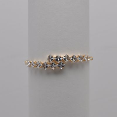 CC0070B1G CZ/G DBL DMND SHP STNS WRAP BRC