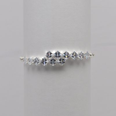 CC0070B1S CZ/S DBL DMND SHP STNS WRAP BRC