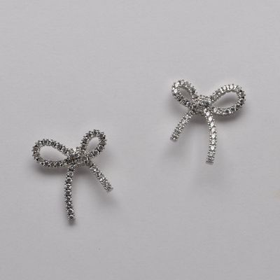 LB10163E1S CZ/S BOW TIED RIBBON  EAR
