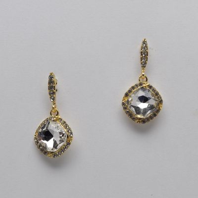 SI4851E1G CRYS/G SQUARE DROP W&#39; CRY EAR