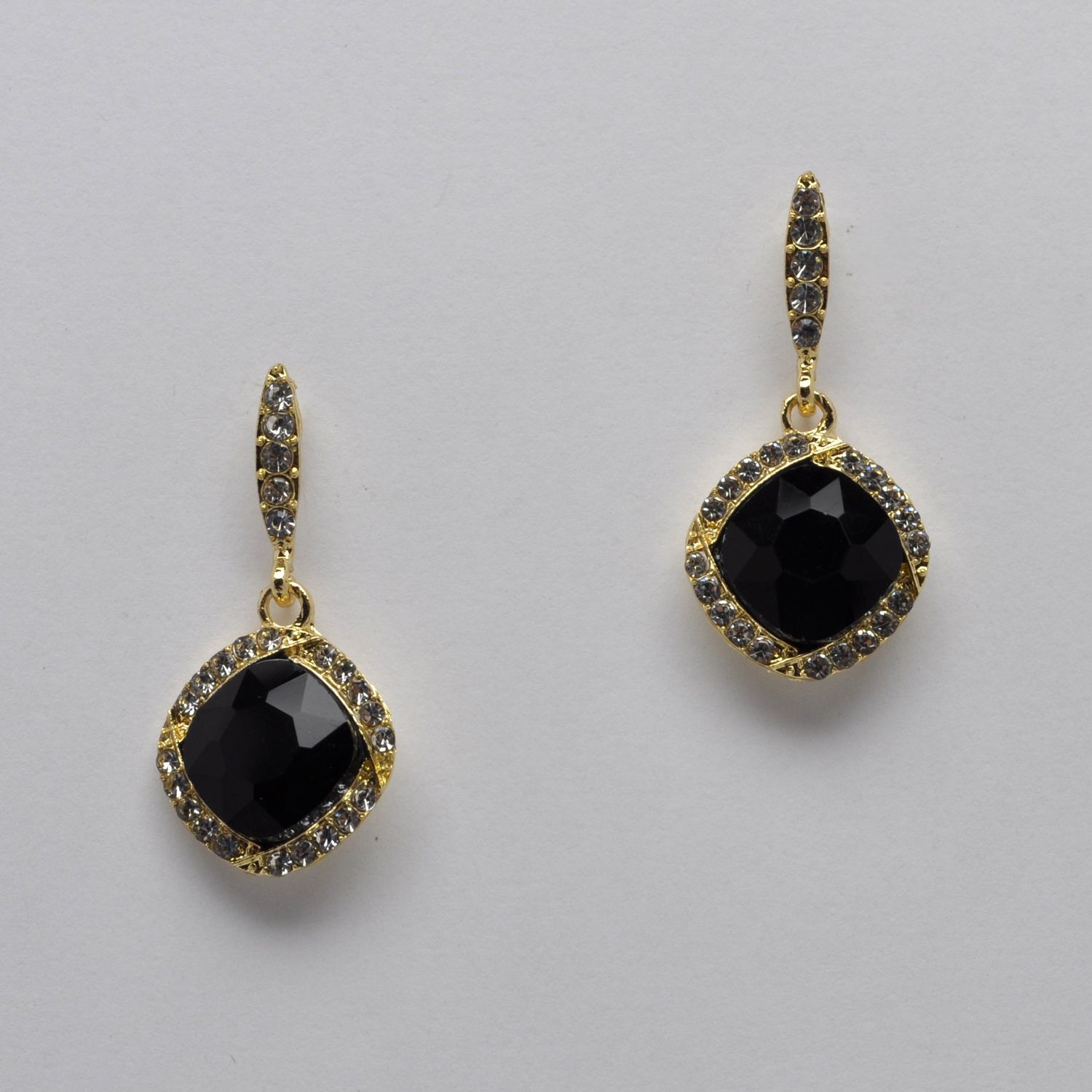 SI4851E2G JETBLK/G SQUARE DROP W&#39; CRY EAR