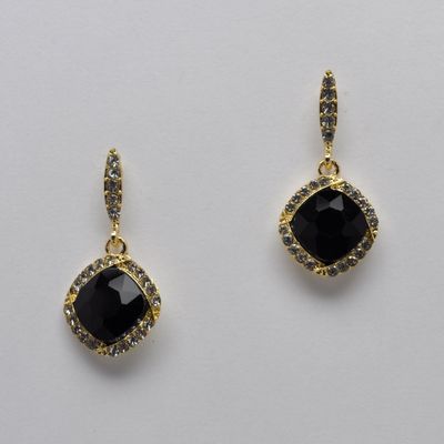 SI4851E2G JETBLK/G SQUARE DROP W' CRY EAR