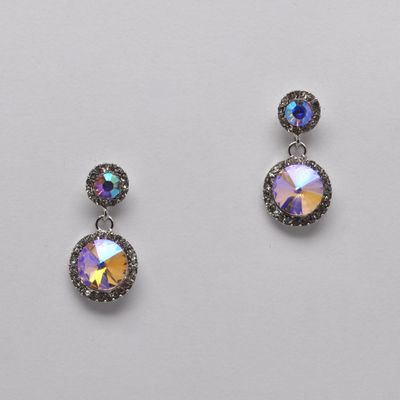 SI4850E33S1 LTROSE/SIL TWO LNKD CIRC DRPS 1.5" EARR