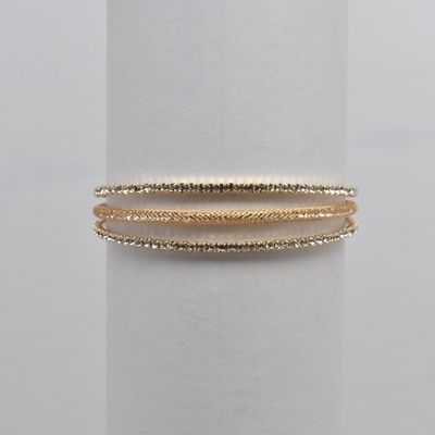 J83852B1G CLR/G 3 ROW CTR MESH CUFF BRAC