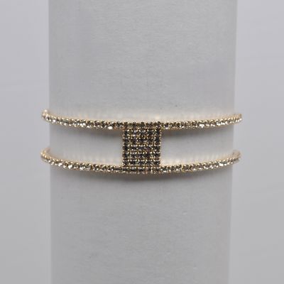 J83768B1G CLR/G CNTR SML CRYS OPEN CUFF BRAC