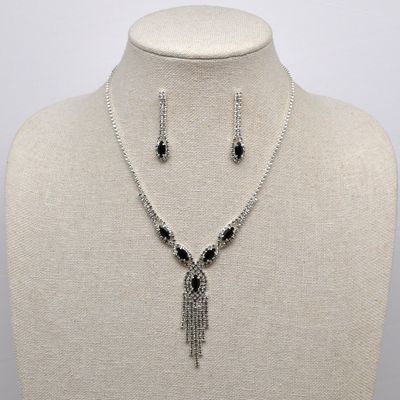 CJ2471S2S1 JET/S MRQ STNS TASSL NECK SET