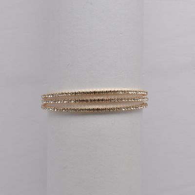 J83450B1G CLR/G 3 ROW CRY BRAC