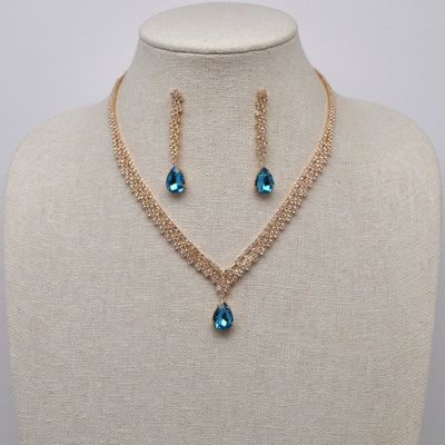 J49102S13G1 AQUA/G V-SHP TRDRP NECK SET