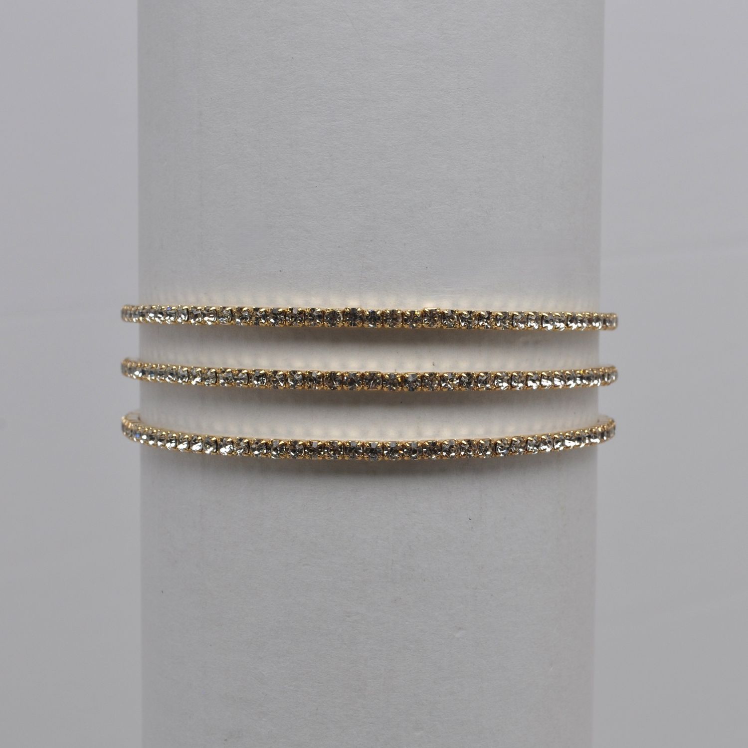 J83358B1G CRY/G THREE ROW CRYSTAL BRAC