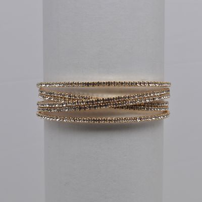 J84224B1G CRY/G SML STNS CRSS-OVR CUFF BRAC