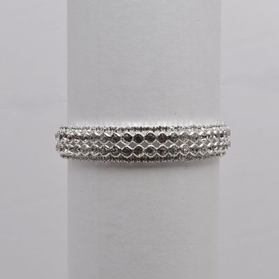 J83503B1S CLR/S 4 ROW SML &amp; RND STNS CUFF BRAC