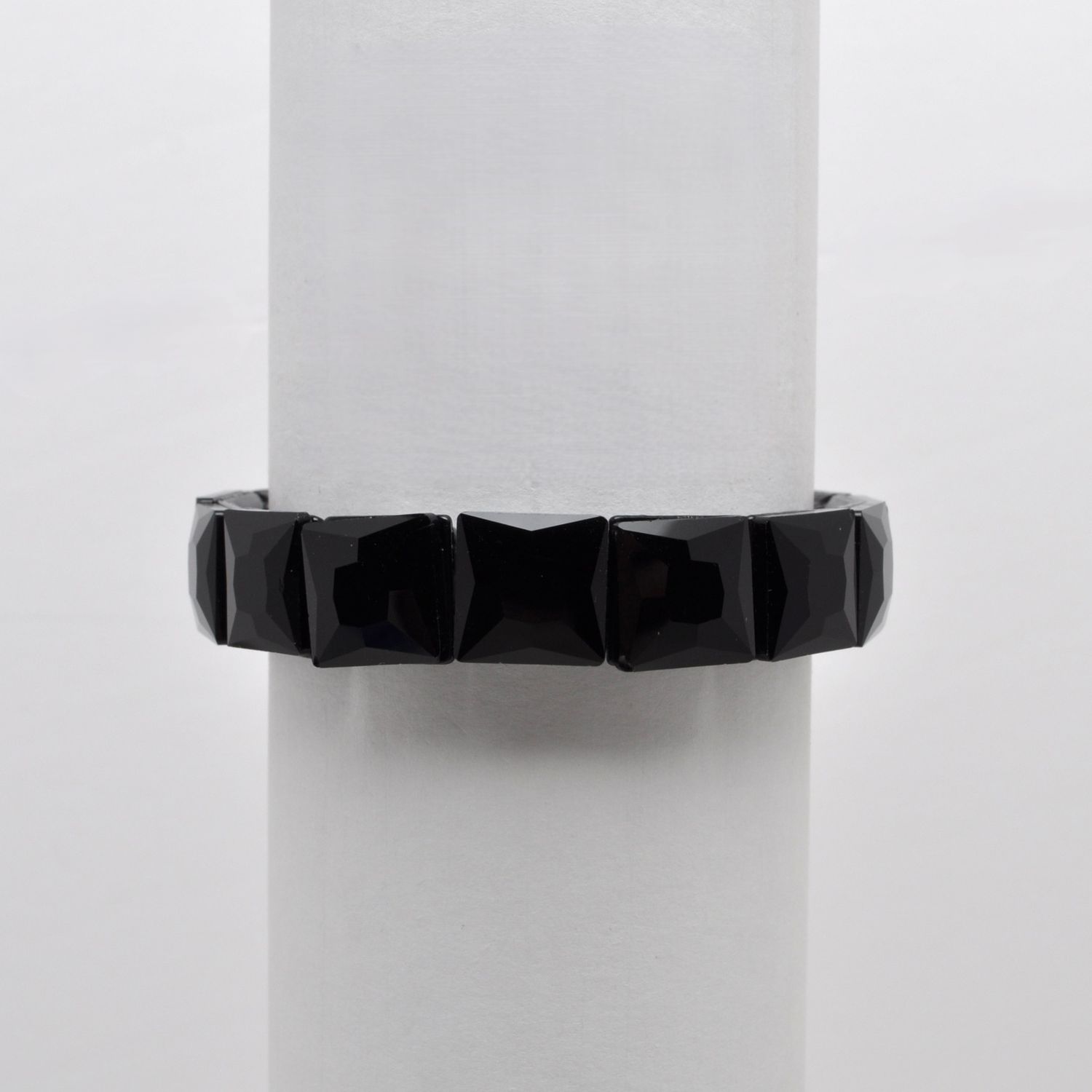 QQ1992B2BK  BLK/BK  SQUARE STN STT BRCLT