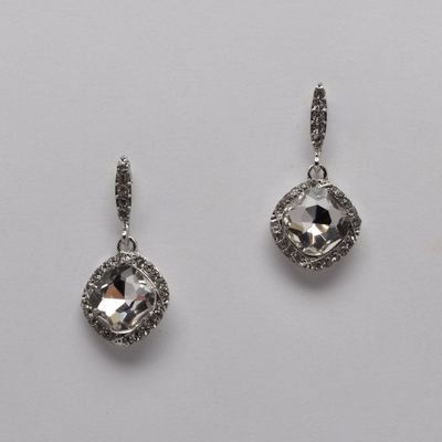 SI4851E1S CRYS/S SQUARE DROP W' CRY EAR