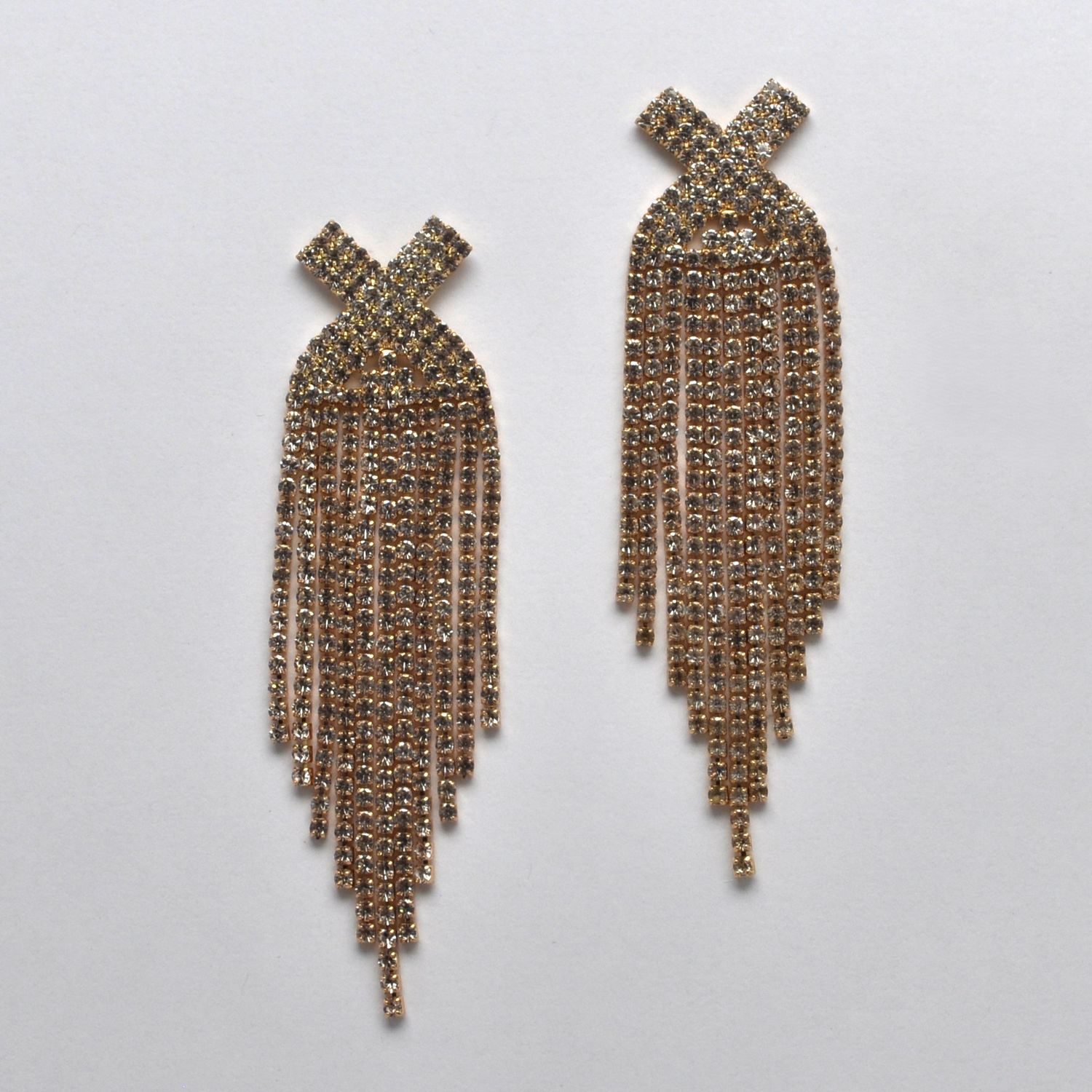 CC0080E1G CRYS/G  DBL XX TOP OMBRE TASSL EAR