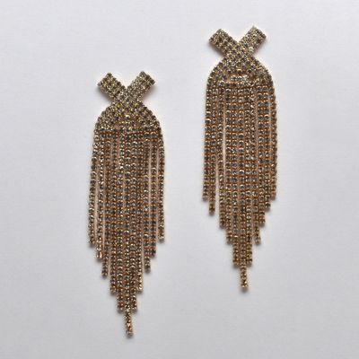 CC0080E1G CRYS/G  DBL XX TOP OMBRE TASSL EAR