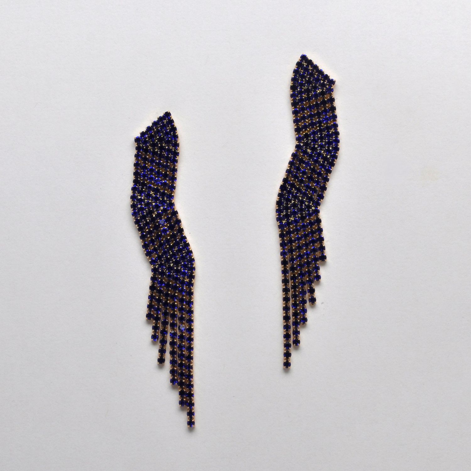 CC0081E12G SAPPH/G SML STNS 6 LINE DROP  ER