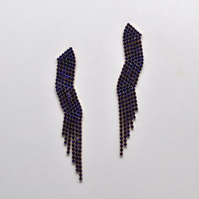 CC0081E12G SAPPH/G SML STNS 6 LINE DROP  ER