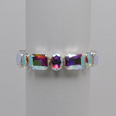 CC0083B3S AB/SIL OVAL RECT STN STRCH BRAC