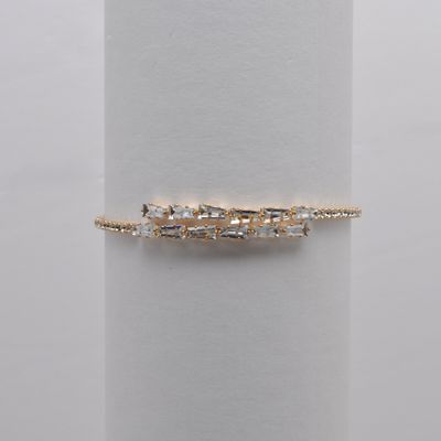 CC0067B1G CZ/G 1 ROW BAGETTE STONE WRAP BRC