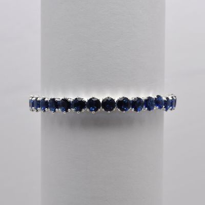 CC0065B8S NAVY/SIL 1 ROW STONE COIL WRAP BRC