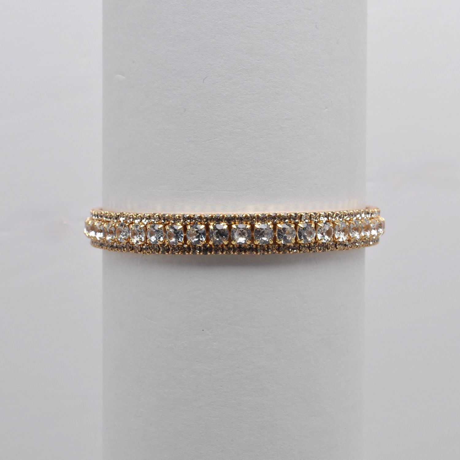 CC0069B1G CZ/CRY/G 1 ROW DOTS WRAP BRAC