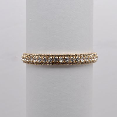 CC0069B1G CZ/CRY/G 1 ROW DOTS WRAP BRAC