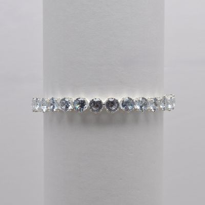 CC0065B1S CRYS/SIL 1 ROW STONE COIL WRAP BRC