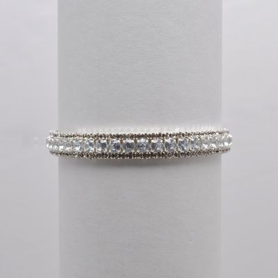 CC0069B1S CZ/CRY/S 1 ROW DOTS WRAP BRAC