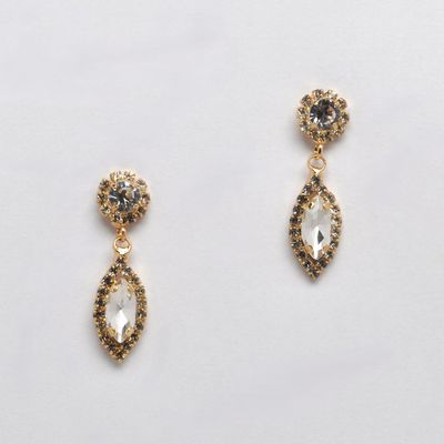 CC0060E1G CRY/G SHORT FRMD MRQ STNS DNGL EAR