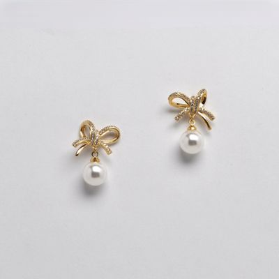 LB13045E40G PRL/G TOP BOW W/PRL DNGL EAR