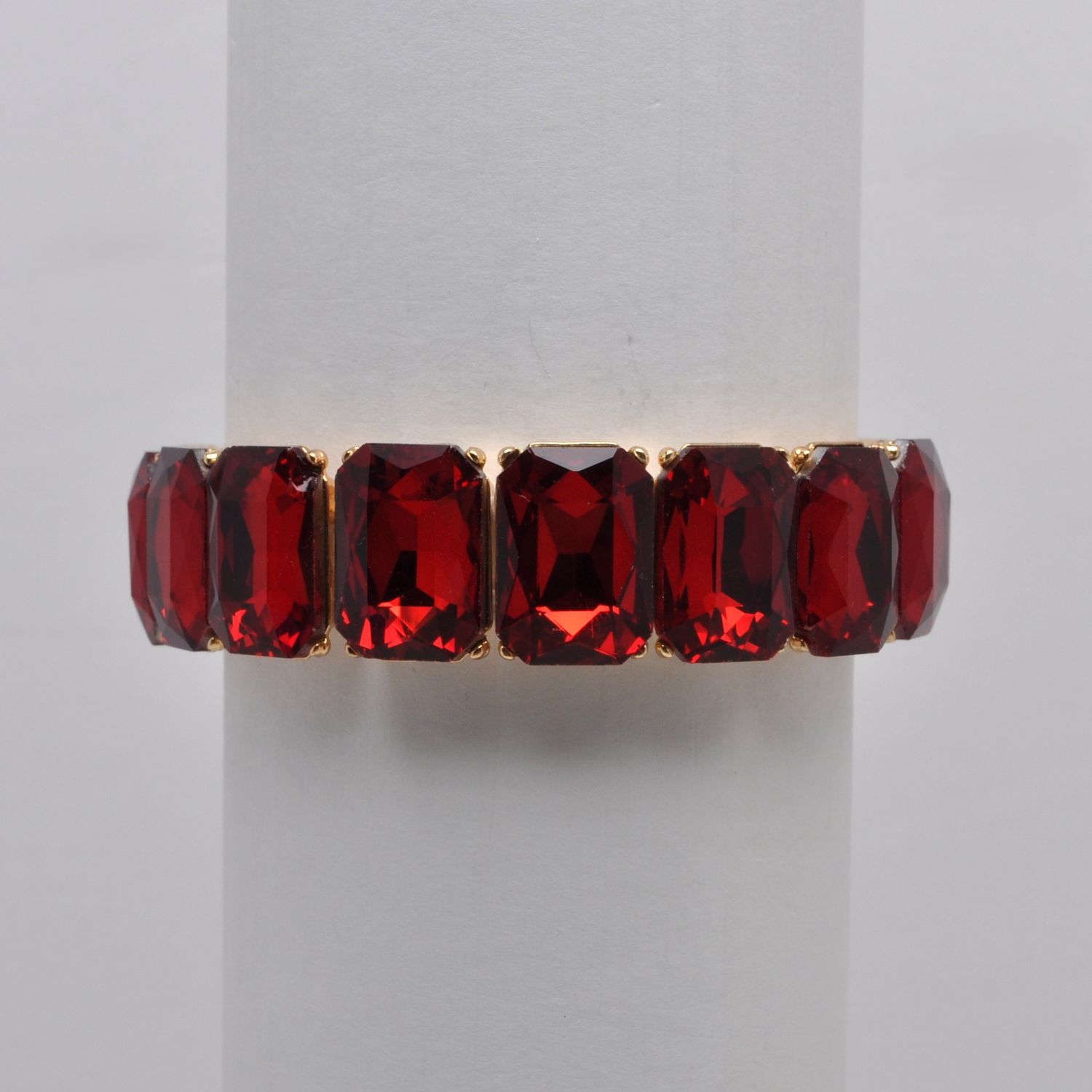 QQ3438B9G SIAM/G RECTANGLE STONE STRETCH BRCLT