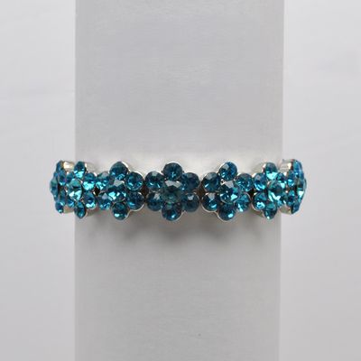 QQ1861B13S  AQUA/S  SM ROUND FLWR DESIGN BRCLT