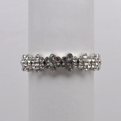 QQ1861B1S  CLEAR /S  SM ROUND FLWR DESIGN BRCLT