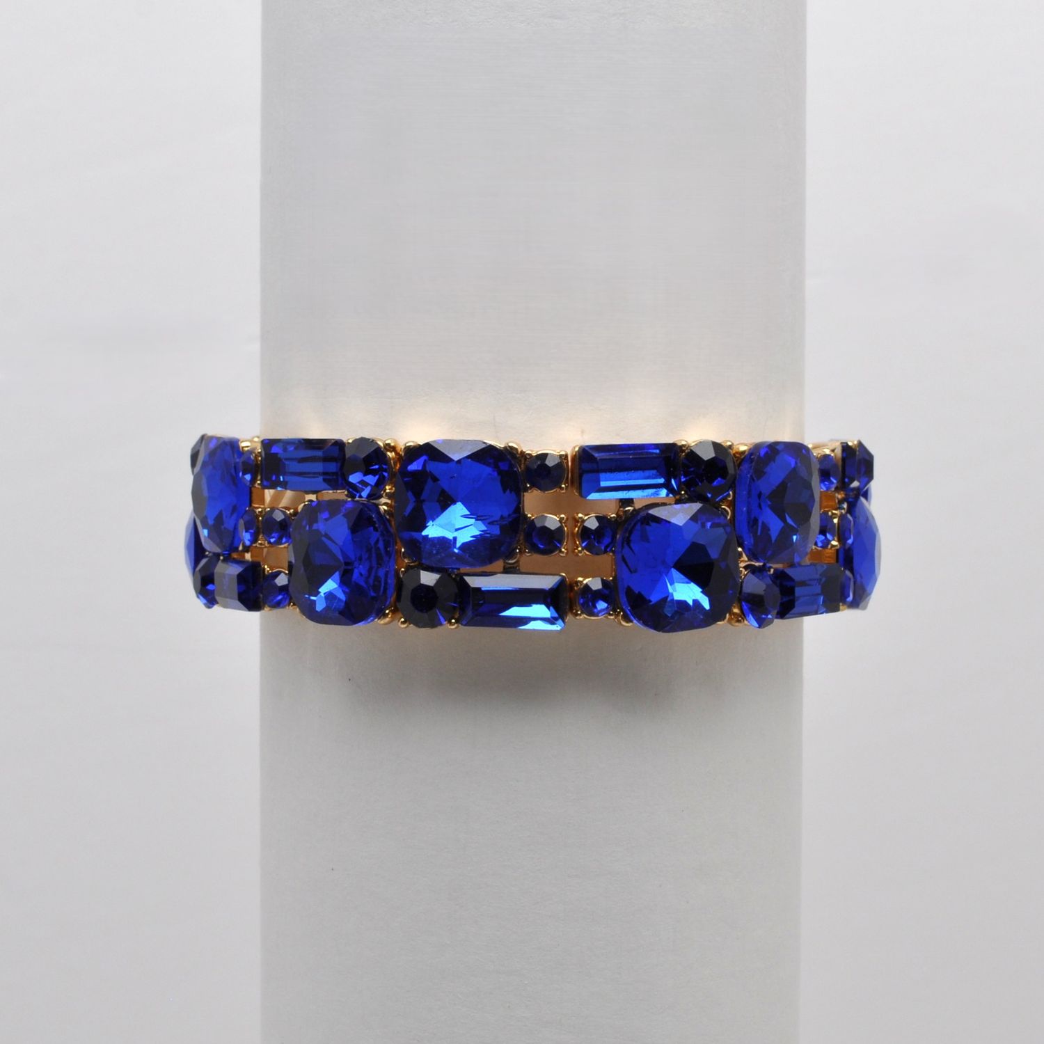 QQ3640B12G  SAPPH/G  MULTI RECT SHAPES STONE BRCLT