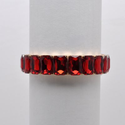 QQ3474B9G SIAM/G  SML RECTANGLE STONE STRETCH BRCLT