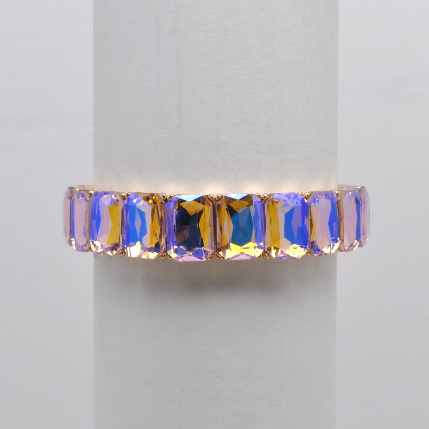 QQ3474B29G VT-LT/G  SML RECTANGLE STONE STRETCH BRCLT