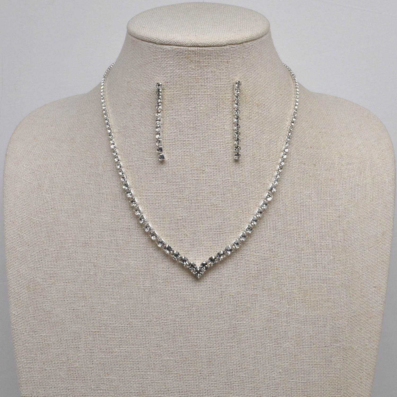 EN19986S1S CRY/SIL GRAD STNS TENNIS NECK SET