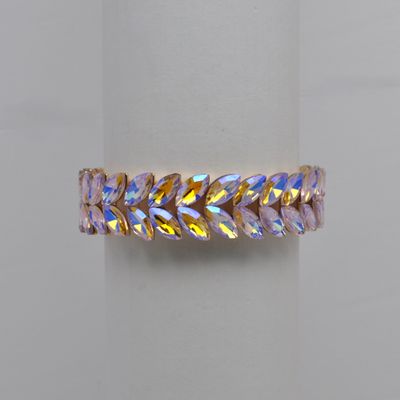 QQ3171B29G VT-LT/G STRETCH MED-SIZE LEAVES BRACELET