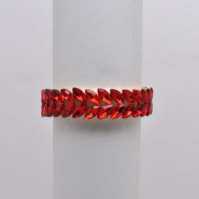 QQ3171B9G SIAM/G STRETCH MED-SIZE LEAVES BRACELET