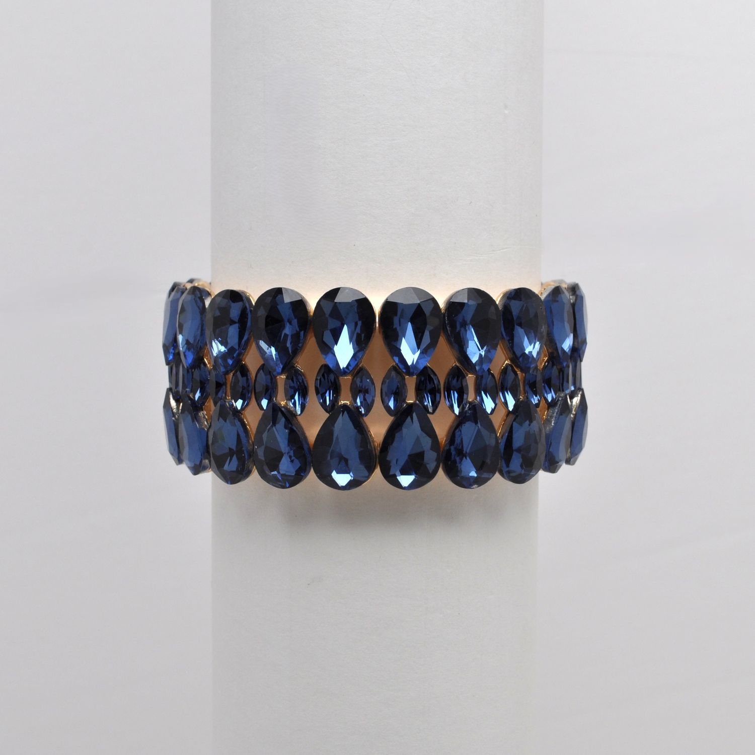 QQ3151B8G NAVY/G TWO ROW PEAR/MARQ SHP BRACE