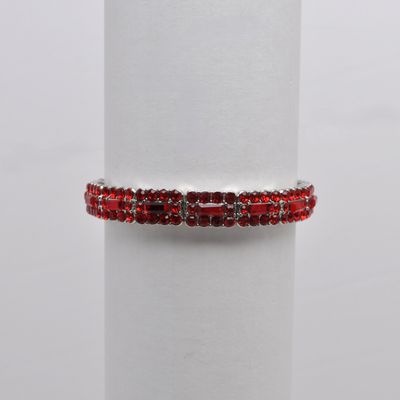 QQ4364B9S SIAM/S  RECTAN &amp; SML RND STONE STRETCH BRCLT