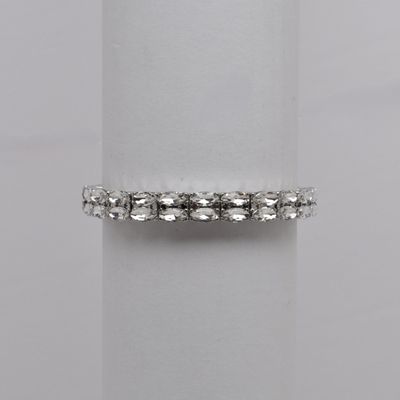 QQ4061B1S  CLR/S TWO ROW MINI MARQ STN STRCH  BRCLT