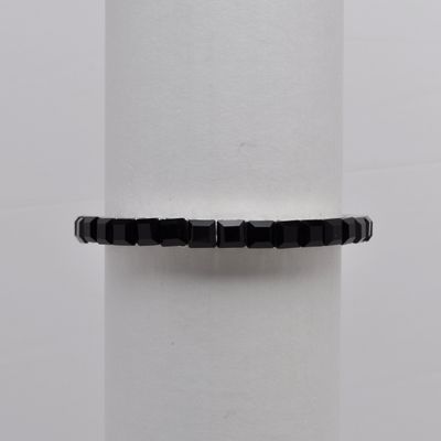 QQ4060B2S  JET-BLK/S  MINI SQUARE STN STRETCH  BRCLT