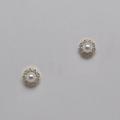 JM8645E40G1 CZ/S PEARL FRMD STUD ER